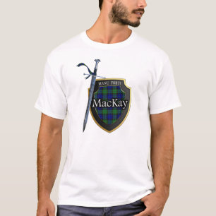 Camiseta Protetor & espada escoceses do Tartan de MacKay do