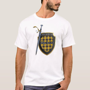 Camiseta Protetor & espada escoceses do Tartan de MacLeod