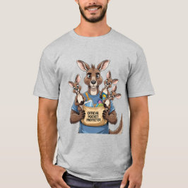 Camiseta Protetor Kangaroo Pocket - Pai animal T-Shi engraç