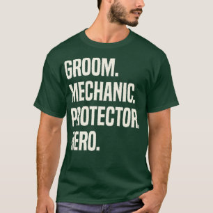 Camiseta Protetor Mecânico do Noivo Herói Profissão do Noiv