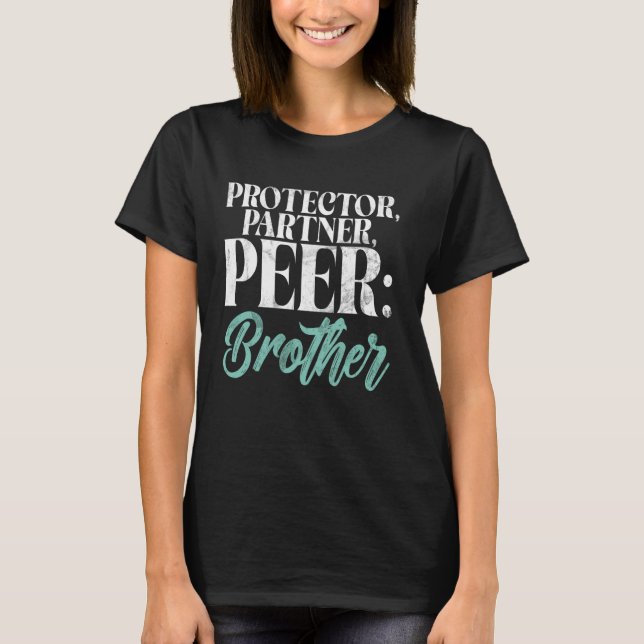 Camiseta Protetor parceiro irmão par (Frente)