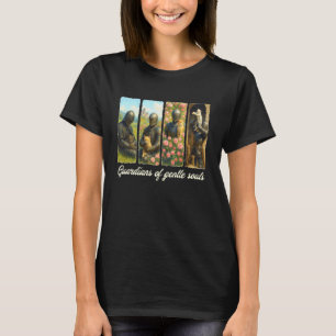 Camiseta Protetores Cavaleiro Medieval Amante de Gatos de U