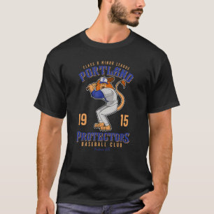 Camiseta Protetores Funny Lion Baseball Portland para Lion 