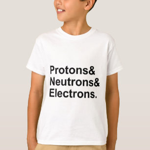 Camiseta Prótons Nêutrons Elétrons 3 Partes de um Átomo