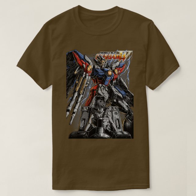 Camiseta Protótipo Zero de Gundam Wing (Frente do Design)