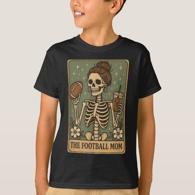 Camiseta Prou do Dia de Jogo do Skeleton da Mãe de Futebol (Frente)