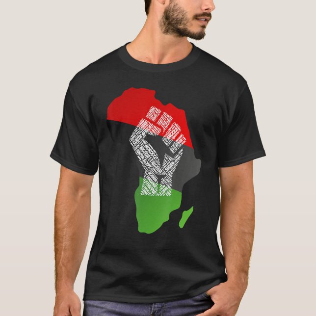 Camiseta Proud Africa Flag African Continent Young ed Ances (Frente)