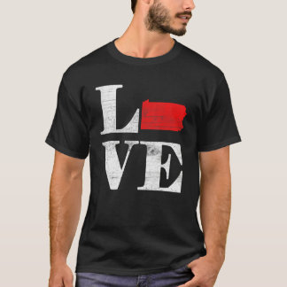 Camiseta Proud America Citizen State Flag Land Map Love Pen