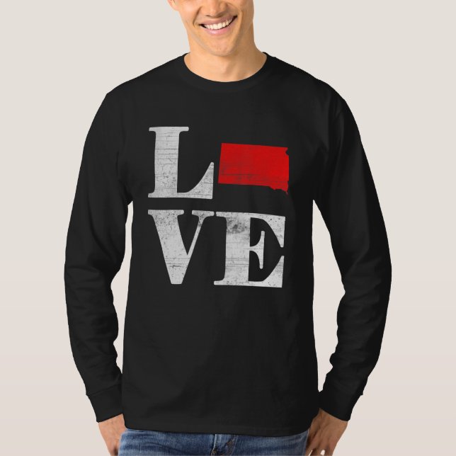 Camiseta Proud America Citizen State Flag Land Map Love Sou (Frente)