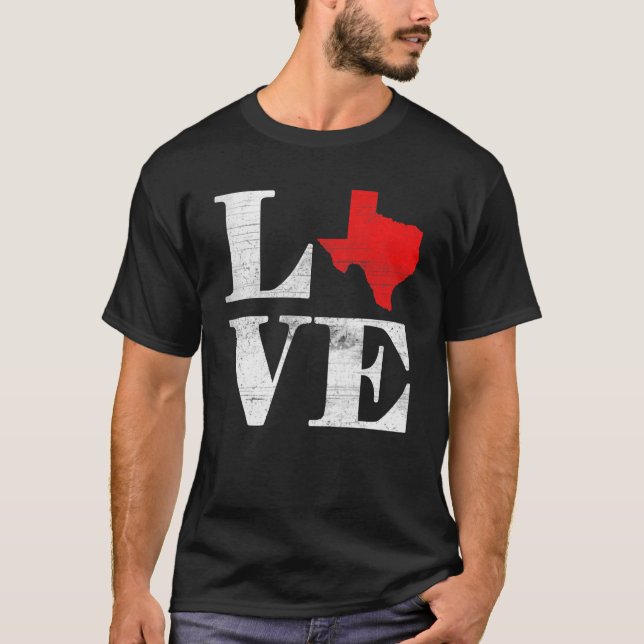 Camiseta Proud America Citizen State Flag Land Map Love Tex (Frente)