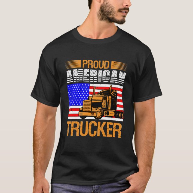Camiseta Proud American Trucker (Frente)