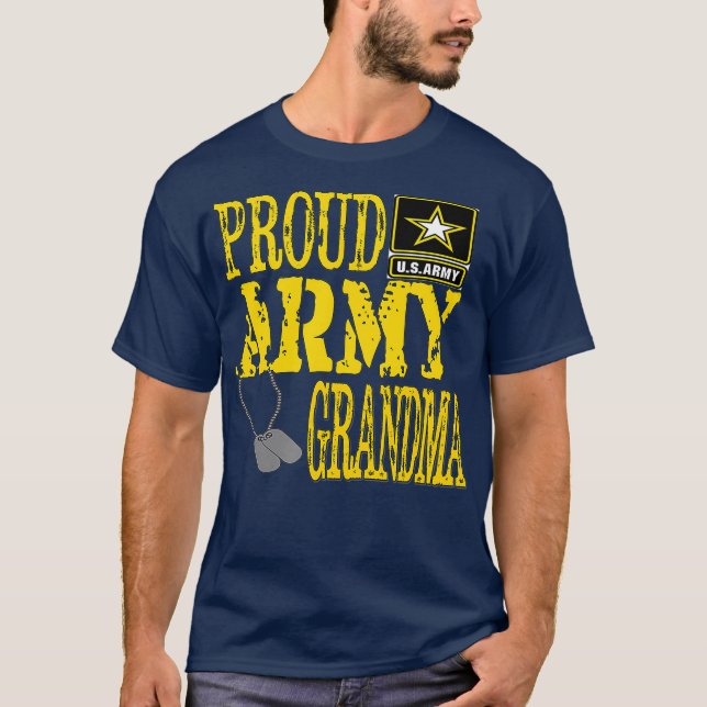 Camiseta Proud Army Grandma Shirt Military Pride T Shirt (Frente)