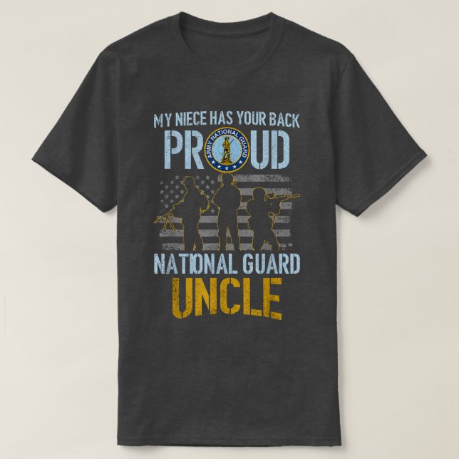 Camiseta Proud Army National Guard Uncle  U  (Frente do Design)