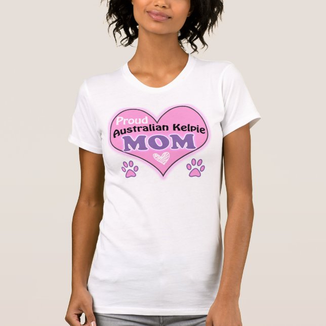 Camiseta Proud Australian Kelpie Mom (Frente)