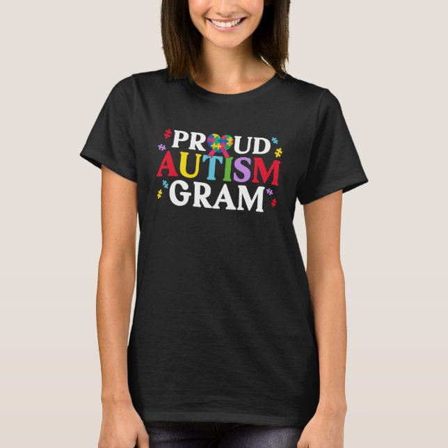 Camiseta Proud Autism Gram Matching Family Autism Awareness (Frente)