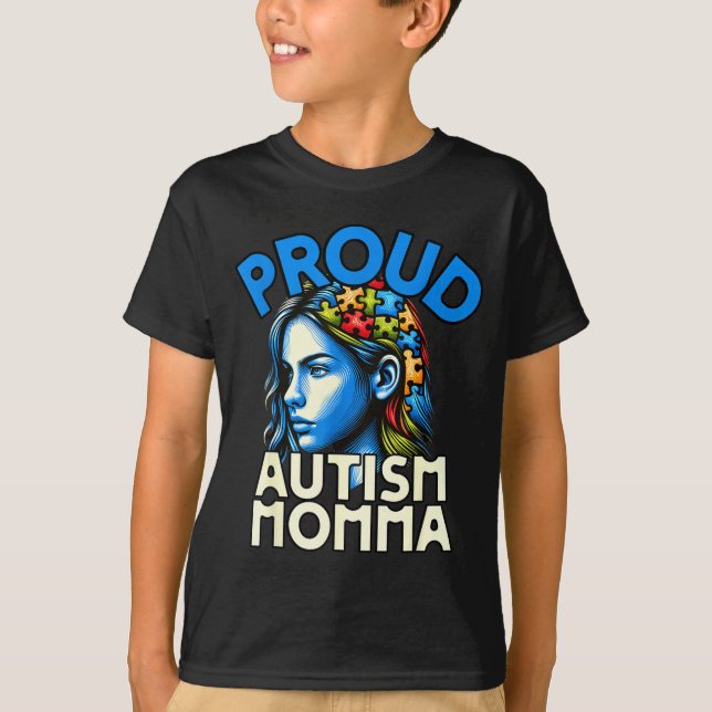 Camiseta Proud Autism Momma Awareness Month Mother's Day Mo (Frente)