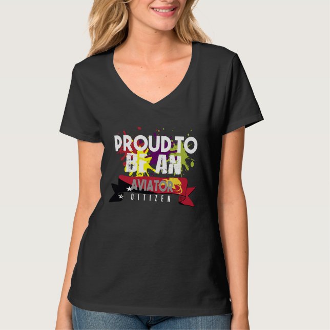 Camiseta Proud aviator citizen Profession career worker wor (Frente)