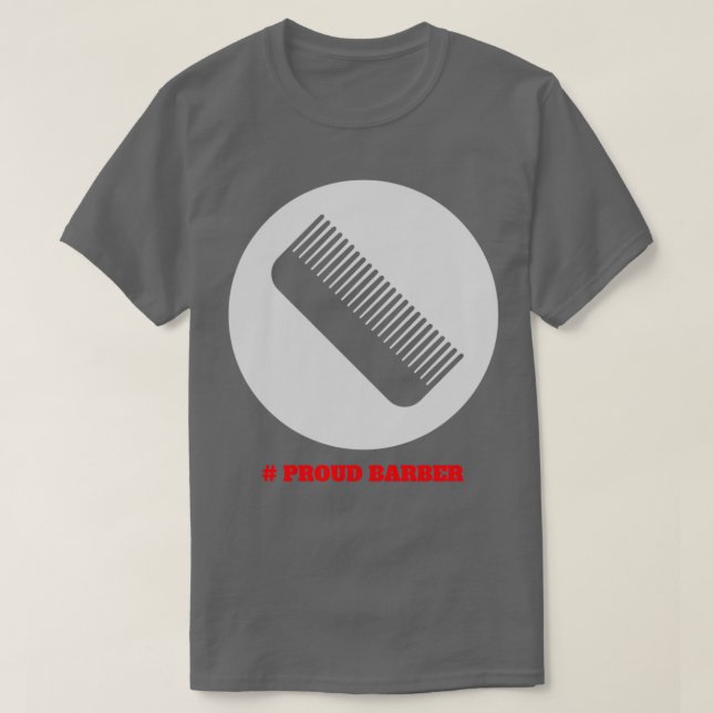 Camiseta Proud barber comb design (Frente do Design)
