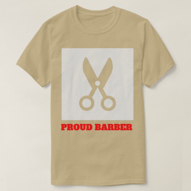 Camiseta Proud barber scissors design (Frente do Design)