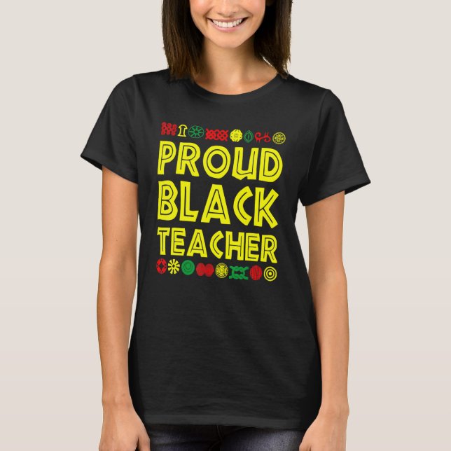 Camiseta Proud Black Teacher Black History Month African Am (Frente)