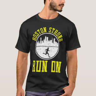 Camiseta PROUD BOSTON CORRE FORTEMENTE EM Maratonas Runni