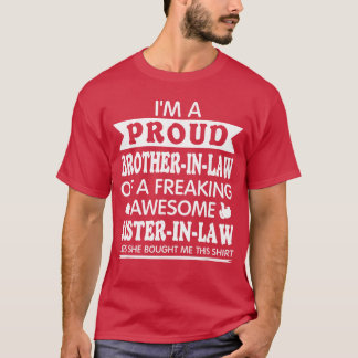 Camiseta Proud Brother in Law of Awesome Sister in Law Brot
