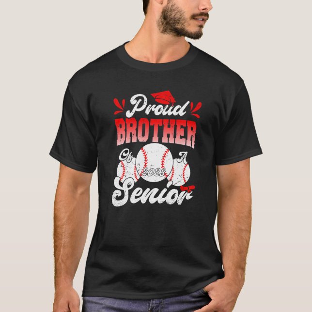 Camiseta Proud Brother of a 2023 Baseball Senior 2023 Gradu (Frente)