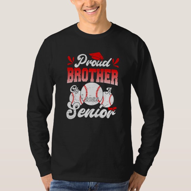 Camiseta Proud Brother of a 2023 Baseball Senior 2023 Gradu (Frente)