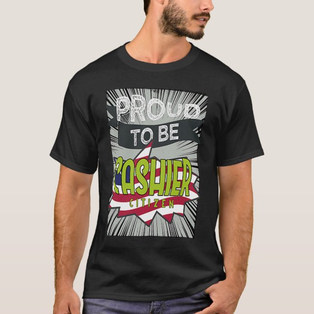 Camiseta Proud cashier citizen Profession career worker wor (Frente)
