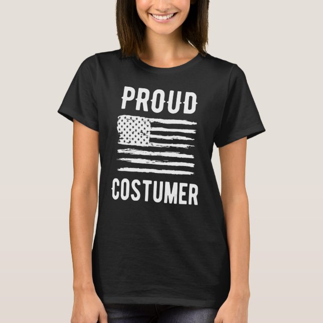 Camiseta Proud Costumer Profession American Flag (Frente)