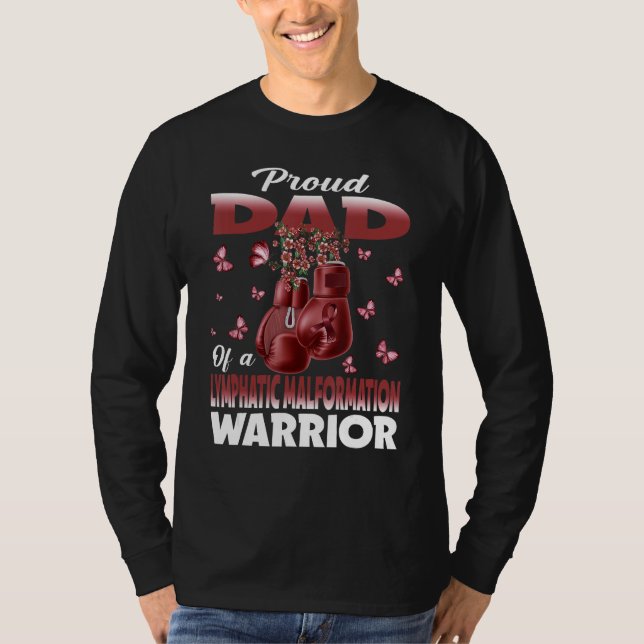 Camiseta Proud Dad Of A Lymphatic Malformation Warrior Awar (Frente)