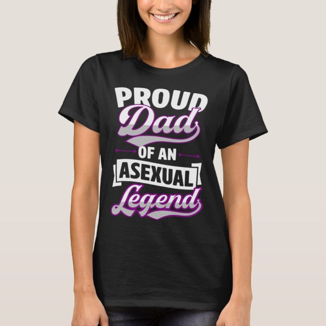 Camiseta Proud Dad Of An Asexual Legend Cute  Ace Proud Par (Frente)