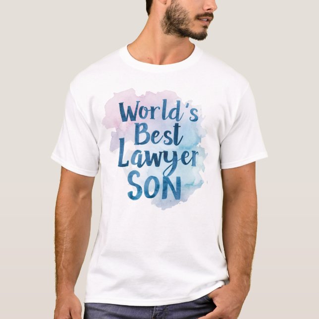 Camiseta Proud Dad of the World’s Best Lawyer Son (Frente)