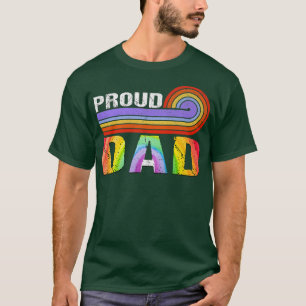 Camiseta Proud Dad Queer LGBTQ Gay Pride Month Rainbow Flag