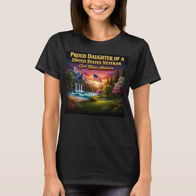 Camiseta Proud Daughter of a US Veteran Graphic (Frente)