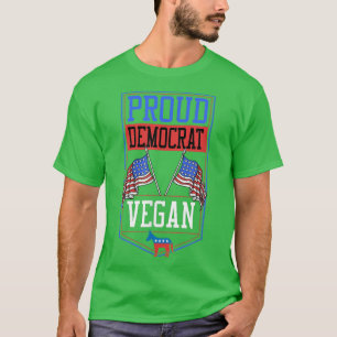 Camiseta Proud Democrat Vegan Patriotic Liberal American Fl