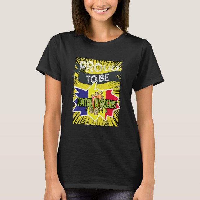 Camiseta Proud Dental Hygienist citizen Profession career w (Frente)