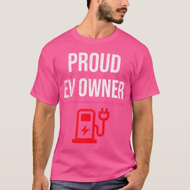 Camiseta Proud EV owner Electric Vehicle EV Car Battery gif (Frente)