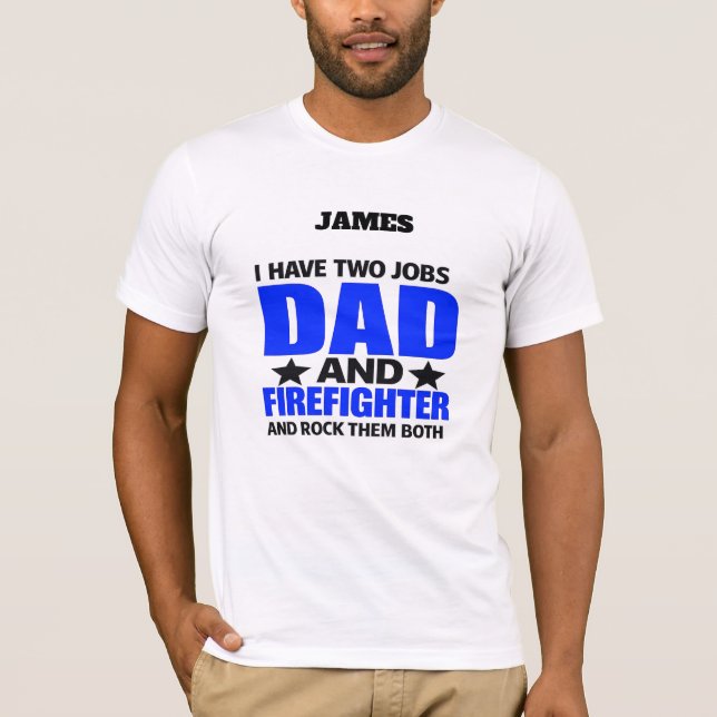 Camiseta Proud Firefighter Dad (Frente)