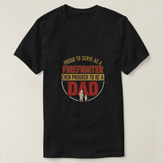 Camiseta Proud Firefighter Dad Shirt