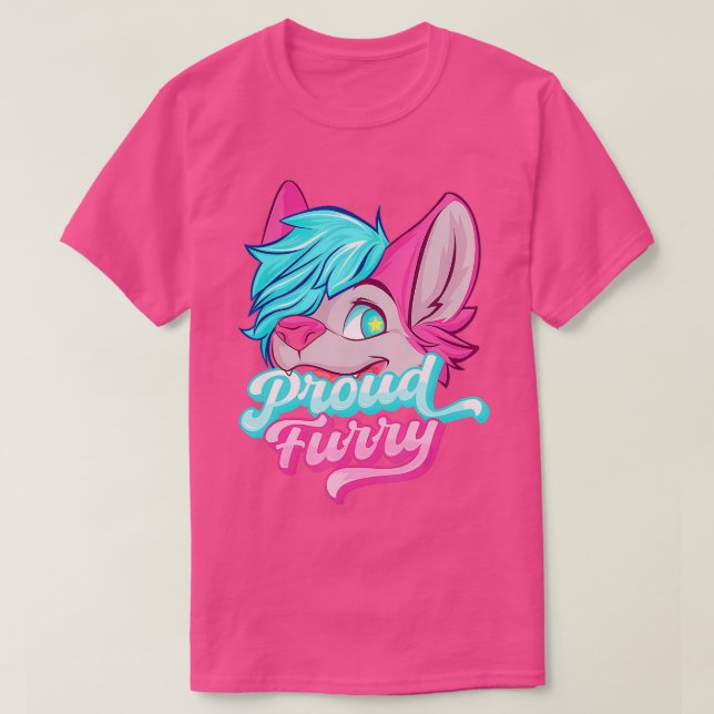 Camiseta Proud Furry Fandom Furries Tails Ears Furry Person (Frente do Design)