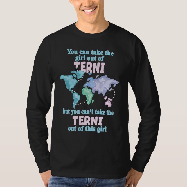 Camiseta Proud Girl From Terni  Relocation From Terni (Frente)