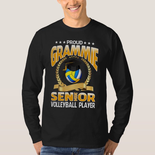 Camiseta Proud Grammie Senior 2024 Volleyball Player Gradua (Frente)