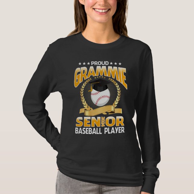 Camiseta Proud Grammie Senior Class Of 2024 Baseball Player (Frente)