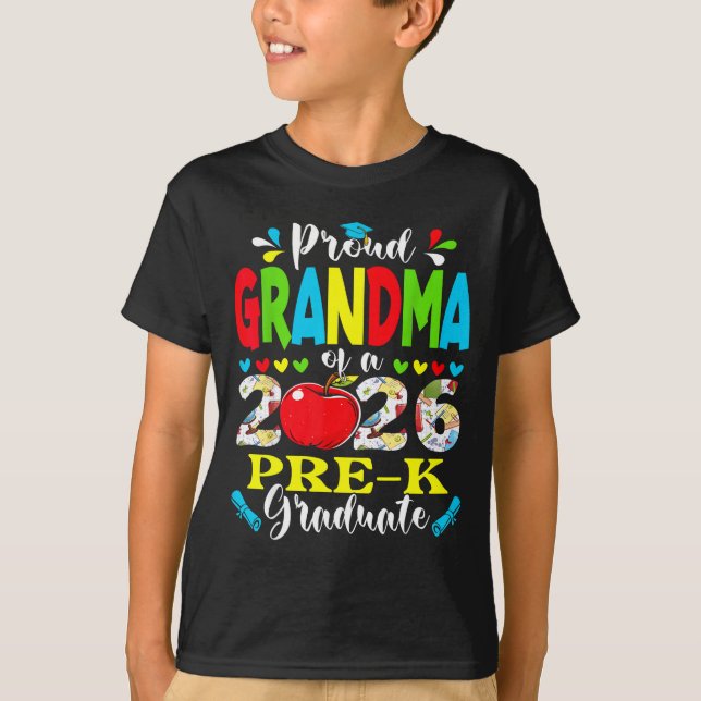 Camiseta Proud grandma of 2026 pre-k graduate mothers day (Frente)