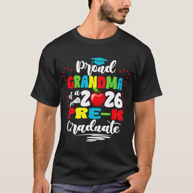 Camiseta Proud grandma of 2026 pre-k graduate mothers day (Frente)