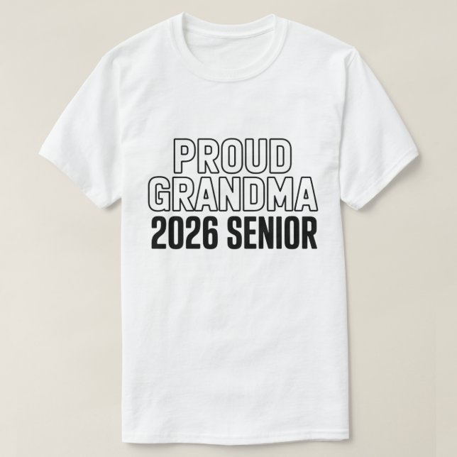 Camiseta Proud Grandma of a 2026 Football Senior Class (Frente do Design)