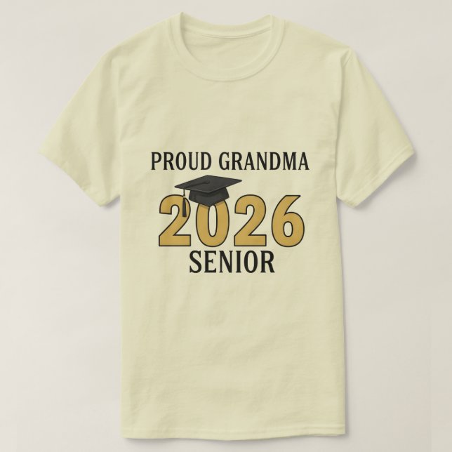 Camiseta Proud Grandma of a 2026 Football Senior Class (Frente do Design)