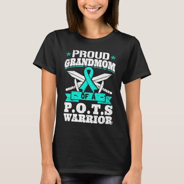 Camiseta Proud Grandmom Of A POTS Warrior Orthostatic Aware (Frente)