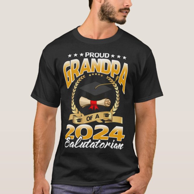 Camiseta Proud Grandpa Of A 2024 Salutatorian (Frente)